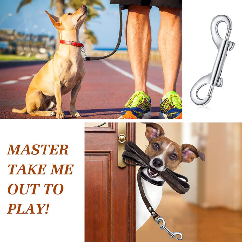 10/20Pcs Double Ended Bolts Snap Hook for Keychains Link Dog-20 1