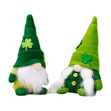 SaintPatrick's Day Gnome GreenLeaves Doll Ornament Decoraties
