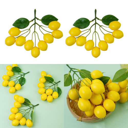Artificial Lemon Branches Realistic Lemon String for Home and 1