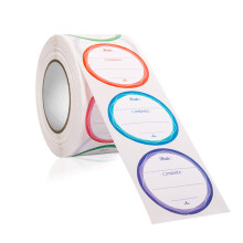 Freezer Labels 3.8cm Round Self Adhesive Labels for Food