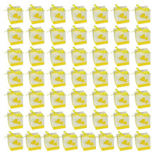Boîtes à bonbons carrées polyvalentes, conteneur de-Jaune