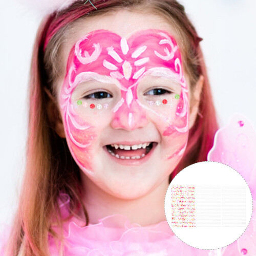3 Bögen Perlstickers Gesichtsjuwelen Für Make-up-Perlen 1