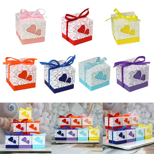 Boîtes à bonbons carrées polyvalentes, conteneur de-Jaune 2