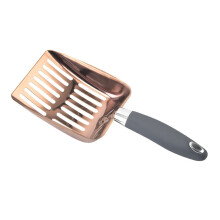 Durablity Thick Cat Litter Shovel Cat Scooper-brass color