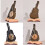 Violin Model Figurine Creative Table Clock Rests On Book Vintage 2