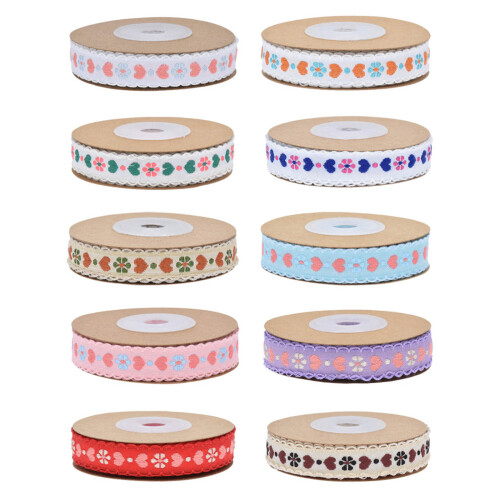 Flower Heart Ribbon for Package Decorations Gift Case-Section 9 1