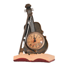 Horloge de Table modèle violon, repose sur livre, décor Vintage,
