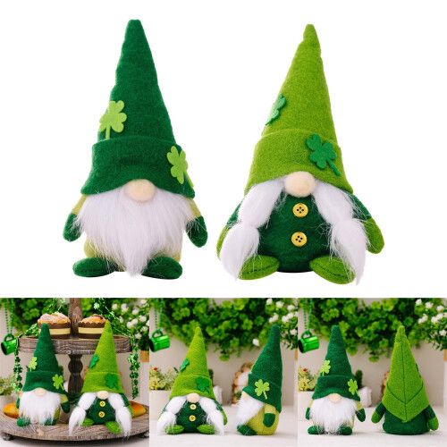 SaintPatrick's Day Gnome Irish Day Plushes Face less Doll 1
