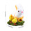 Bunnies Eggs Flocking  Table Decorations-Easter bunny and chi 4