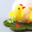 Bunnies Eggs Flocking  Table Decorations-Easter bunny and chi 6