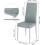 Modern Round Dining Table Set With 4 Grey Chairs 3