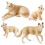 4Pcs Jungle Animal Model Realistic Wolf Figurines-White 1