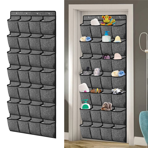 Space Saving Shoe Rack Holder for Closet-Imitation hemp gray 2