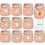 24Pcs Happy Easter Candy Jar Greeting Cards Set with 24Pcs 6