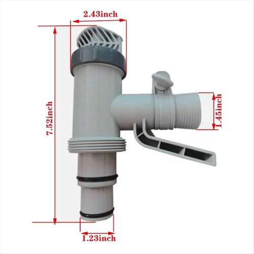 2Pcs Replacement Plunger Valve with Brackets for Above Ground Pool Essential Pool Maintenance Accessory 1