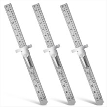 stuks precisielinialen voor machinisten, 15 cm (6 inch) flexibele precisieliniaal van roestvrij staal met afneembare klemmen