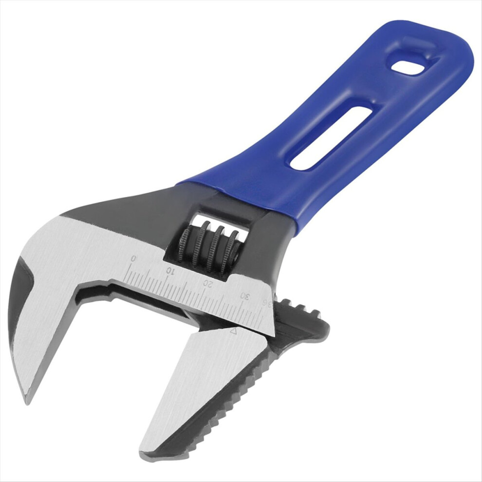 6-Inch Stubby Adjustable Wrench, 1.42-Inch Extra Wide Jaw Opening Wrench With Metric Scale,Carbon Steel Deep Jaw Wrench 4853277937595