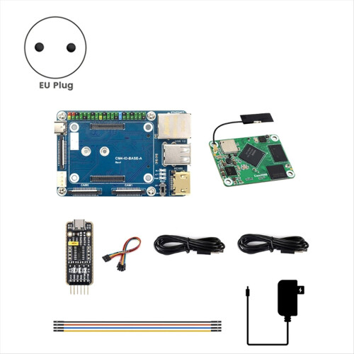 Core3566 Module Kit with Rockchip RK3566 Quad-Core Processor, for CM4 2GB+ 32GB Emmc with Wifi EU PLUG 2