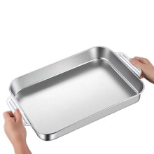 Roasting Tray StainIess Steel Even Heating Plate Grilled Fish-L
