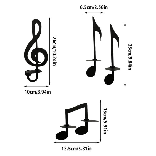 Musical Note Left Key Candle Holder for Stylish Home Decorations 2