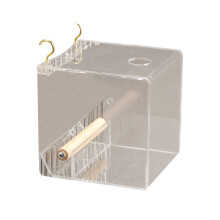 Acryl Vogelvoeder Voedseldispenser Anti-splash Voedseldoos-S