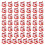 50Pcs Square Candy Boxes Multifunction Collection Container-Red 1