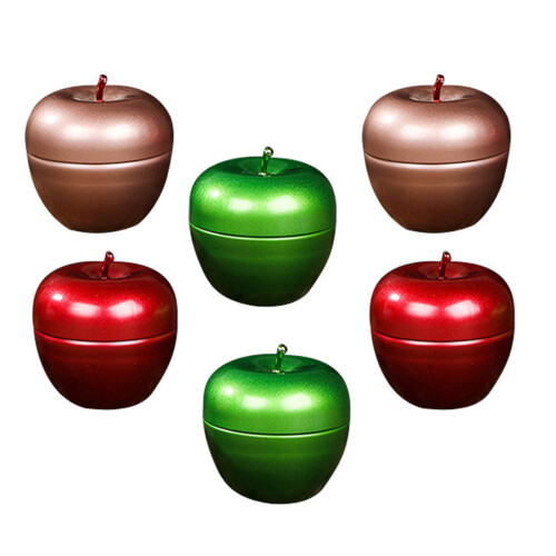 Tea Canisters Storage Container Box Fruit Shaped Tinplate Bottle