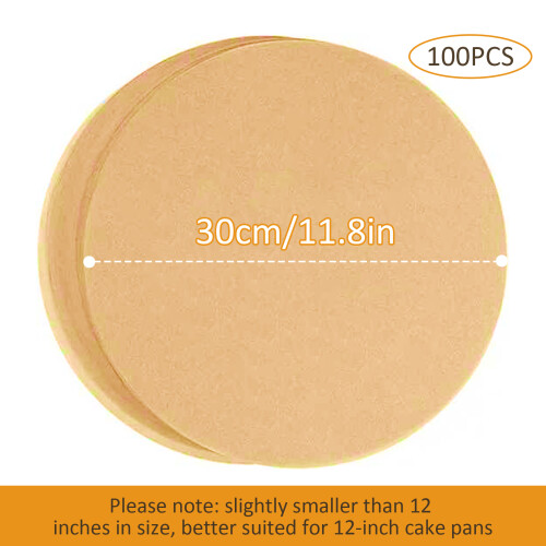 100Pcs Round Disposables Bakings Paper Liners NonStick Cake Pans 2