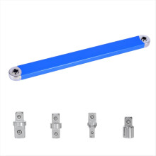 Compact offset extension wrench with 4 adapter heads multi-functional impact socket and ratchet wrench