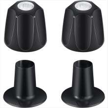Metall-Duschgriff, mattschwarz, 2-teilig, Ersatzteil / Badewannen-Duschgriff, 2-teiliges Armaturengriff-Set