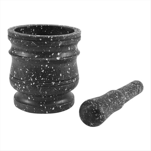 3set Pattern Pestle Set Stone Herb Spice Grinder Solid Grinder Cooking Set 2