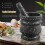 3set Pattern Pestle Set Stone Herb Spice Grinder Solid Grinder Cooking Set 4