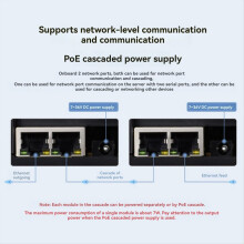 8-Channel Relay Module Dual Ethernet Port Modbus RTU Protocol Supply PoE Support Network Port Cascade Communication