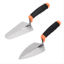 2-teiliges Fugen- und Messkellen-Set, 15 cm Maurerhandwerkzeug mit Softgriff, Randkelle, Maurerkelle