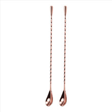 Mixing Cocktail Spoon 40cm Bar Teadrop Spoon Stir Spoon Spiral Pattern Stainless Steel Bartender Tools Bar Tool