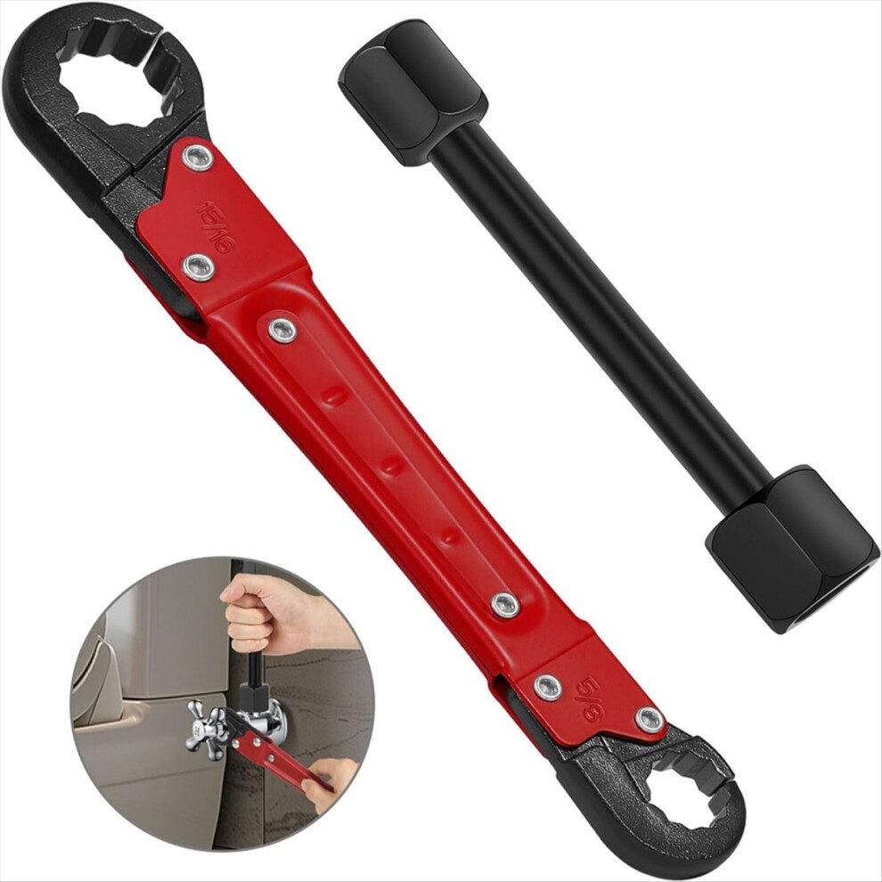 Plumbing Tools, Useful Angle Wrench Set, Plumbers Wrench Angle Stop Wrench Set Makes Plumbing Jobs Easier 4853277937663
