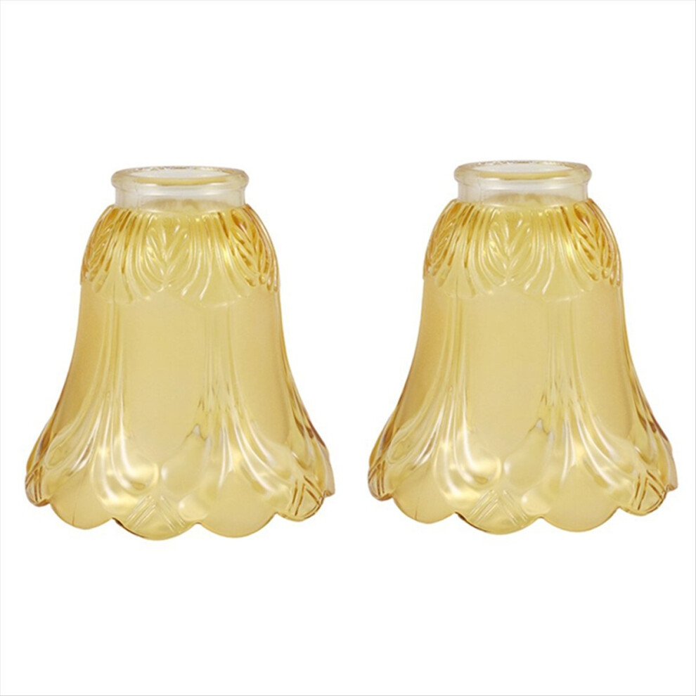 2Pcs Ceiling Fan Chandelier Frosted And Clear Glass Light Lamp Shade Replacement 4853277922218