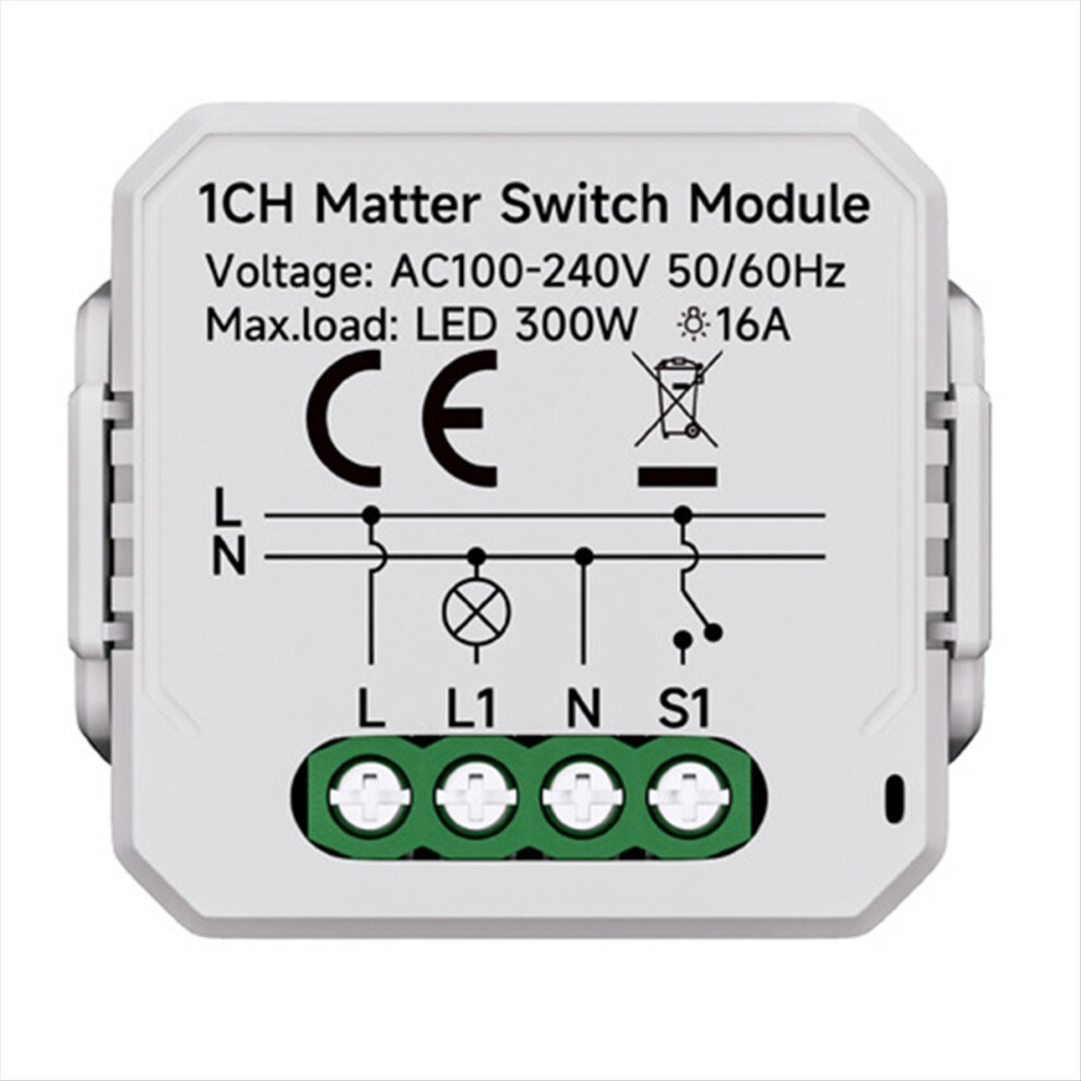 1 Gang Matter Wifi Switch Module Smart Home Relay Automation Breaker Work With Home 1Ch 4851810614309