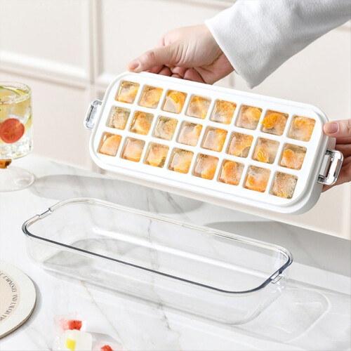 Eiswürfelform mit 24 Fächern, lebensmittelechtes Silikon, DIY-Eiswürfelform, A 1
