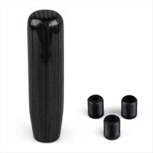 Universele auto versnellingspookknop 13 cm van koolstofvezel, decoratieve versnellingspookknop voor auto-aanpassingen.