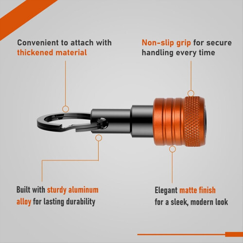 Bit Holder Key Chain 6pcs, 1/4 Inch Hex Shank Bit Holders, Impact Bits Holder for Screwdriver & Drill Bits 2