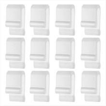 12 Stück Deckelschutzclips für Schmortöpfe, Silikon-Schutzclips für Kochgeschirr, flexible Deckelpuffer, Hebevorrichtungen, weiß