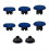 Lot de 8 joysticks de remplacement pour manettes Switch Pro/ (bleus) 1