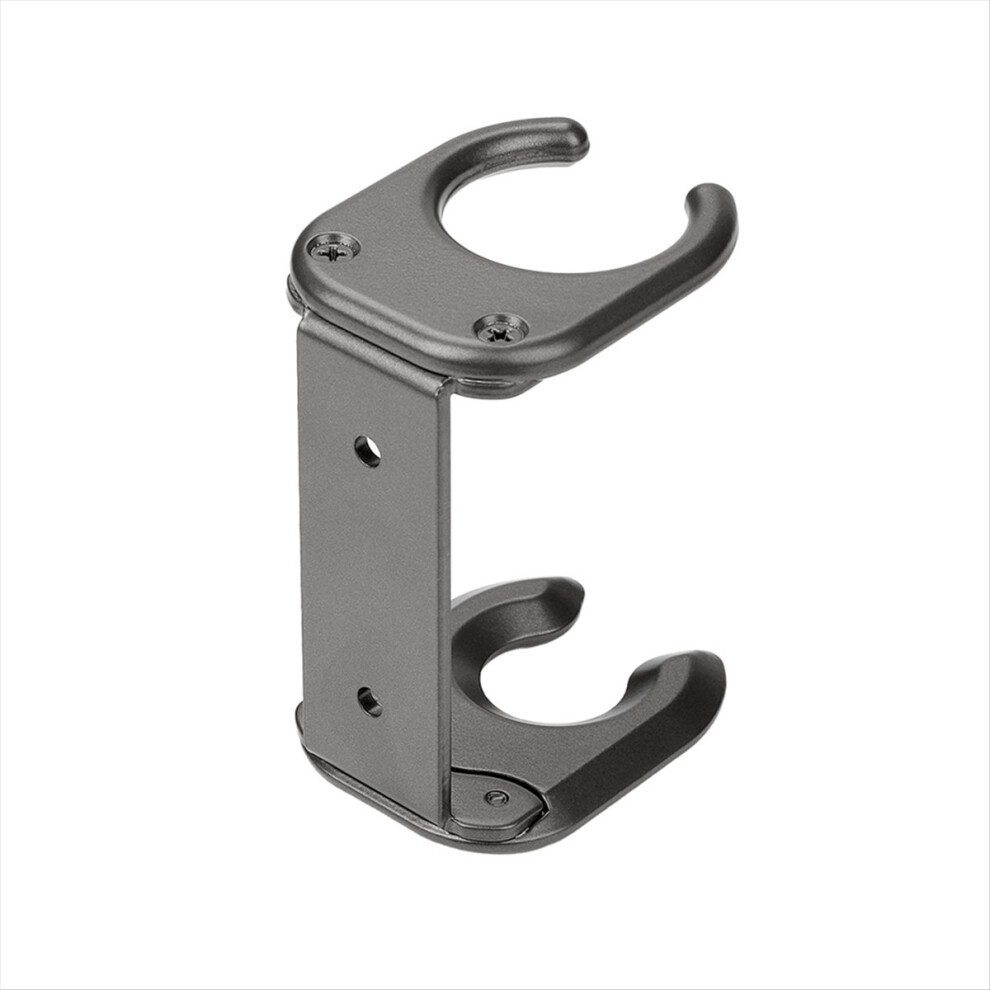 Unisex Grey Hair Dryer Holder Wall Mount For Hd18 Metal Hair Dryer Rack With Self Adhesive Installation Stand