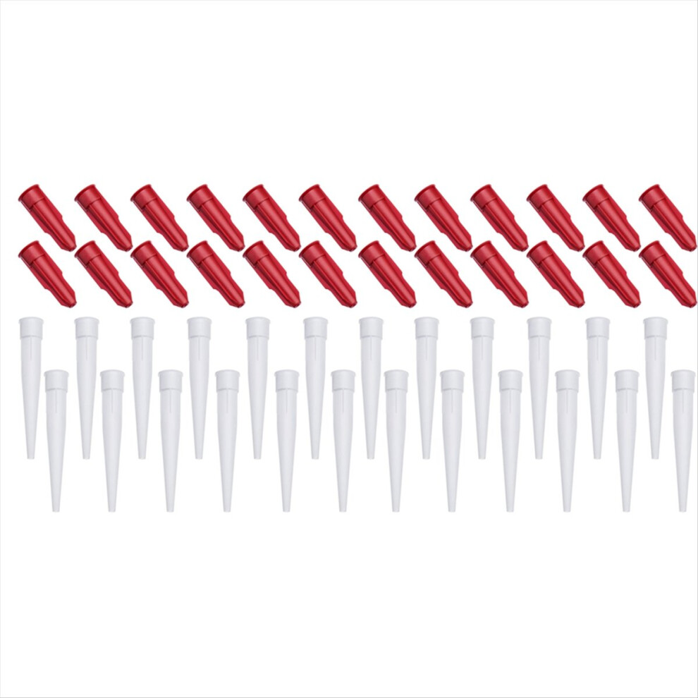 24Pcs Silicone Sealant Spare Nozzles Plastic Sealant Scraper Tool Glass Glue Caulking Tip Applicator 4851810603952