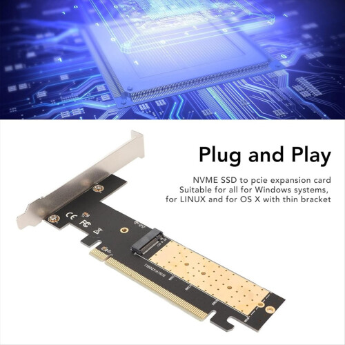 M.2-kiintolevyn laajennuskortti PCIe 3.0x16 - Nvme-sovitinkortti Nopea M2 Solid-state-kiintolevyn sovitinkortti SSD 1