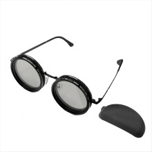 Verstellbare Sonnenbrille mit 1-9 Stufen, abgerundete polarisierte Gläser mit ND-Filter, Retro-Brille, Unisex-Vintage-Brille
