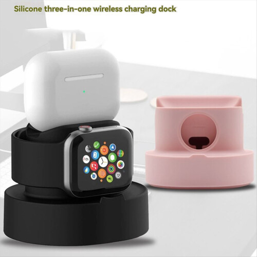 Support en silicone 2-en-1 pour base de chargement, support pour écouteurs Night Dock B 2