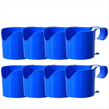 8-delige plastic opbergrekken voor bij het zwembad, organizers voor drankjes, handdesinfectiemiddelen en andere zwemaccessoires voor de zomer.