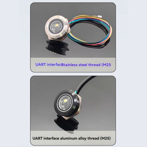 GM861-LED White Fill Lighting 2D/1D USB/UART DC3.3V QR Code Round Barcode Module Scanner Metal Enclosure Silver 2